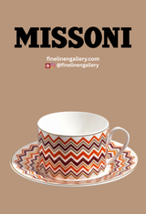 Missoni Home Tea Cup & Saucer ICONIC Set of 6