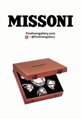 Missoni Home Coffee Cup & Saucer NASTRI Set of 6 in Luxury Box Multicolor diam. 2.3", H 2.5", Cap. 4 oz, Saucer diam. 4.75"