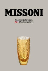 Missoni Home Champagne Glasses ZIG ZAG Set of 6 Amber 11 oz, diam. 2.5", H 5.5"