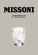 Missoni Home Wine Glasses ZIG ZAG Set of 6 Transparent 9.8 oz, diam. 3.25", H 3.75"