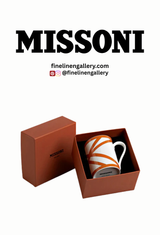 Missoni Home Mug Cup NASTRI in Luxury Box Orange diam. 3", H 3.9", cap. 12.5 oz