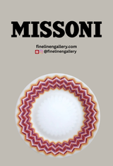 Missoni Home Dessert Plates ZIG ZAG Set of 6 Jarris 156 diam. 8.5"
