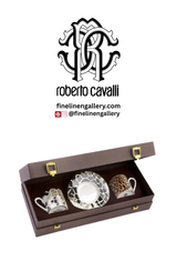 Coffee Cup & Saucer AFRICA Set of 2 in Luxury Box diam. 2.3", H 2.5", Cap. 4 oz, Saucer diam. 4.75"