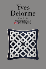 Entrelac Decorative Pillow - Palais Royal Linen Gallery
