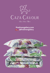 Hydrangea & Tulip Garden Duvet Cover Set 650TC Egyptian Cotton - Palais Royal Linen Gallery