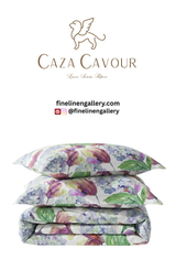 Hydrangea & Tulip Garden Duvet Cover Set 650TC Egyptian Cotton - Palais Royal Linen Gallery