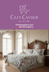 Hydrangea & Tulip Garden Duvet Cover Set 650TC Egyptian Cotton - Palais Royal Linen Gallery