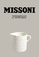 Missoni Home Creamer ZIG ZAG White diam. 3.5", H 3.3"