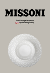 Missoni Home Charger Plate ZIG ZAG White diam. 12.5"