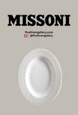 Missoni Home Pickle Dish ZIG ZAG White diam. 9"