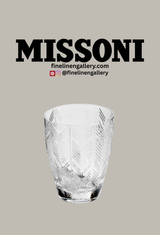 Missoni Home Water Glass ZIG ZAG Set of 6 Transparent 11.8 oz, diam. 3.3", H 4"