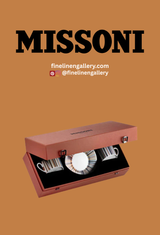 Missoni Home Coffee Cup & Saucer STRIPES Set of 2 in Luxury Box Jenkins 156 diam. 2.3", H 2.5", Cap. 4 oz, Saucer diam. 4.75"