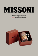 Missoni Home Mug Cup ZIG ZAG in Luxury Box Jarris 148 diam. 3", H 3.9", cap. 12.5 oz