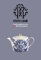 Roberto Cavalli Home Tea Pot or Coffee Pot AZULEJOS diam. 4.75", H 4.5"