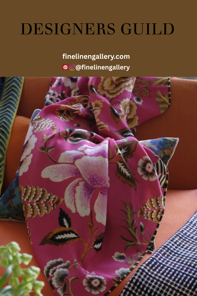 Rose De Damas Cerise Throw