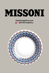 Missoni Home Bread and Butter Plates ZIG ZAG Set of 6 Jarris 148 diam. 6" - Palais Royal Linen Gallery