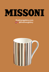 Missoni Home Mug Cup STRIPES in Luxury Box Jenkins 148 diam. 3", H 3.9", cap. 12.5 oz