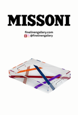 Missoni Home Tray NASTRI MULTICOLOR Medium tray 9.8 x 13.8 in - Palais Royal Linen Gallery