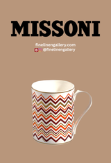 Missoni Home Mug Cup ICONIC in Luxury Box diam. 3", H 3.9", cap. 12.5 oz