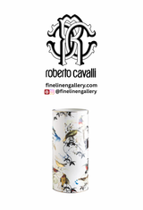 Roberto Cavalli Home High Vase GARDEN'S BIRDS diam. 6.3", H 14"