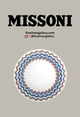 Missoni Home Charger Plate ZIG ZAG Jarris 148 diam. 12.5"