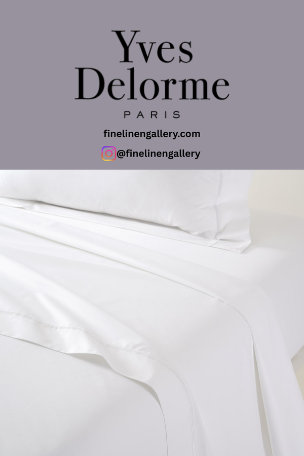 Athena Flat Sheet by Yves Delorme 500 Thread Count