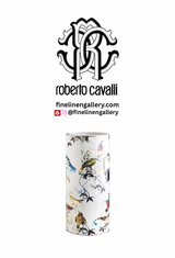 Roberto Cavalli Home Medium Vase GARDEN'S BIRDS diam. 3.75", H 7.75"