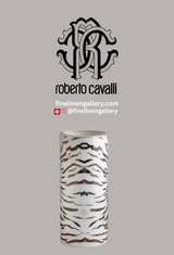 Roberto Cavalli Home High Vase TIGER diam. 6.3", H 14"