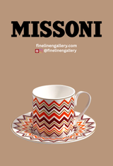Missoni Home Coffee Cup & Saucer ICONIC Set of 6 in Luxury Box