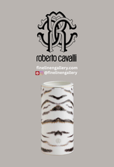 Roberto Cavalli Home Medium Vase TIGER diam. 3.75", H 7.75"