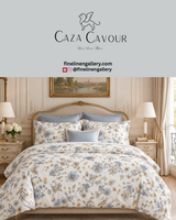 Caza Cavour Anemone duvet cover set featuring a delicate floral anemone design