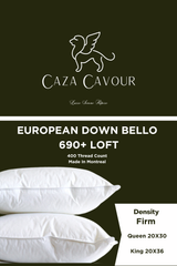 BELLO 690+ Loft European Down Pillow Firm