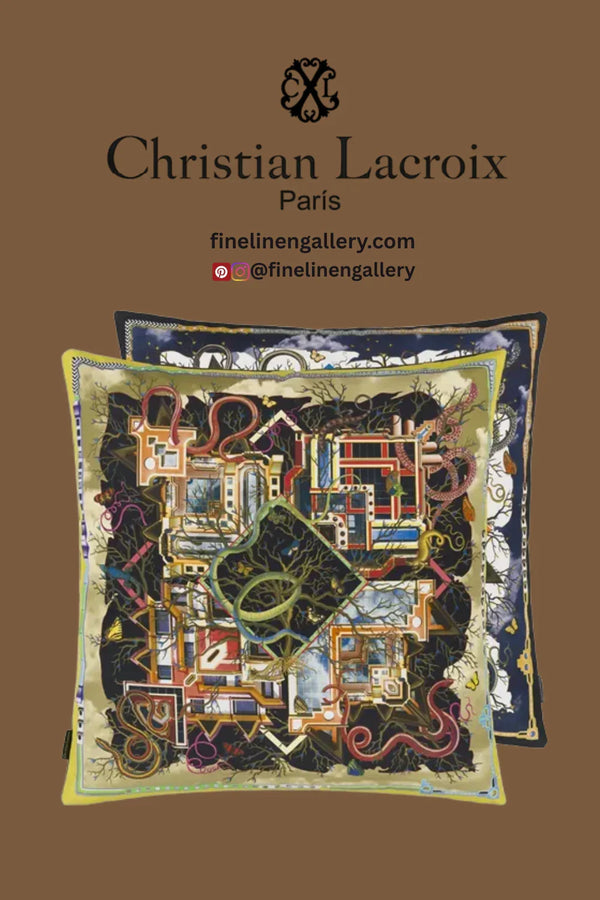 Archeologie Mosaique Decorative Pillow - Palais Royal Linen Gallery