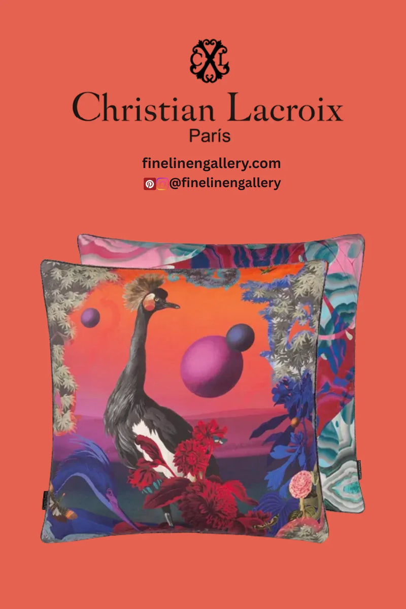 Novafrica Sunset Tangerine Decorative Pillow - Palais Royal Linen Gallery