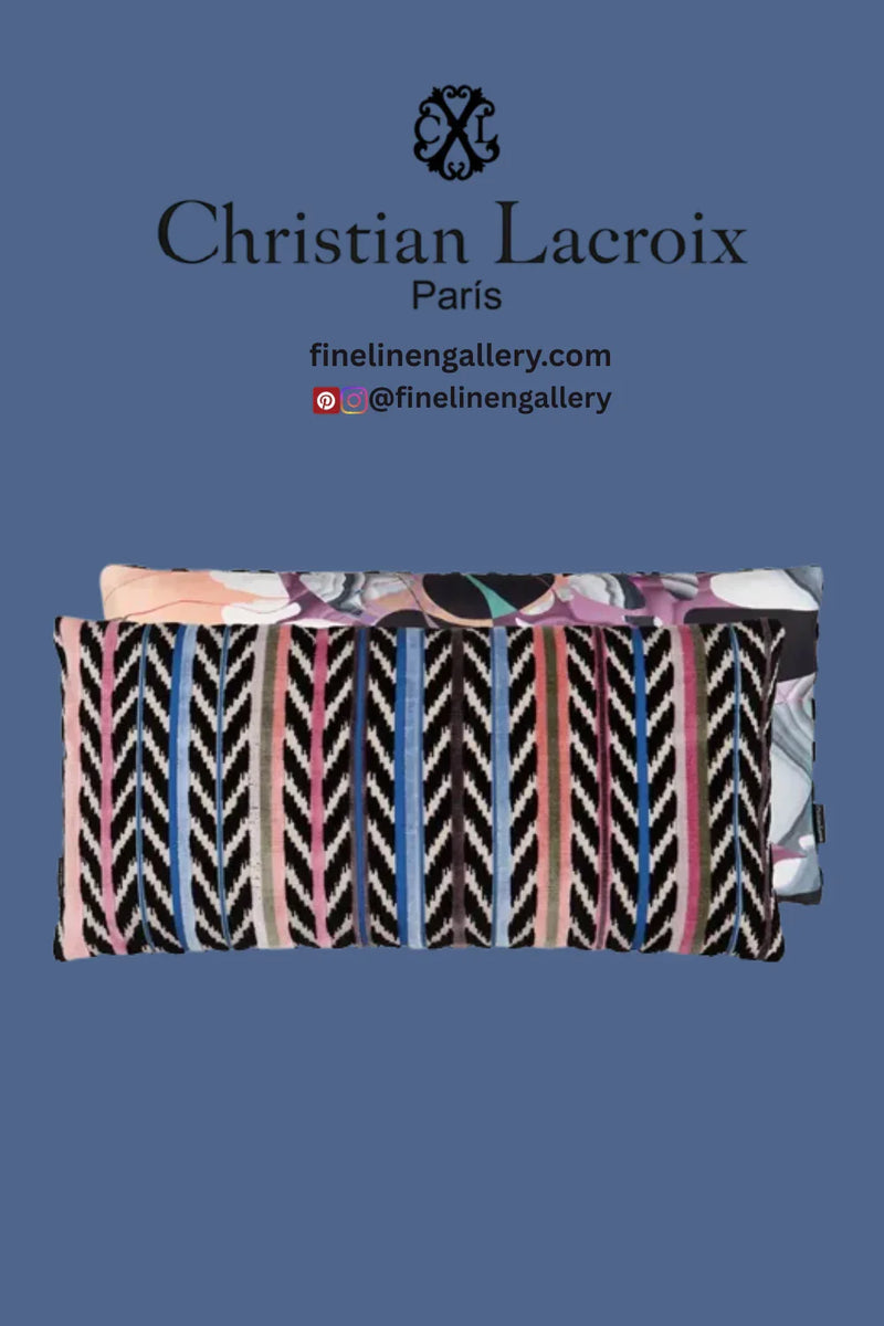 Jaipur Stripe Azur Decorative Pillow - Palais Royal Linen Gallery