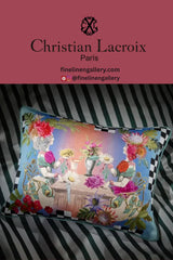 Fleurs Jumelles Mosaique Decorative Pillow - Palais Royal Linen Gallery