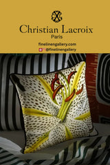 Flowered Craie Decorative Pillow - Palais Royal Linen Gallery