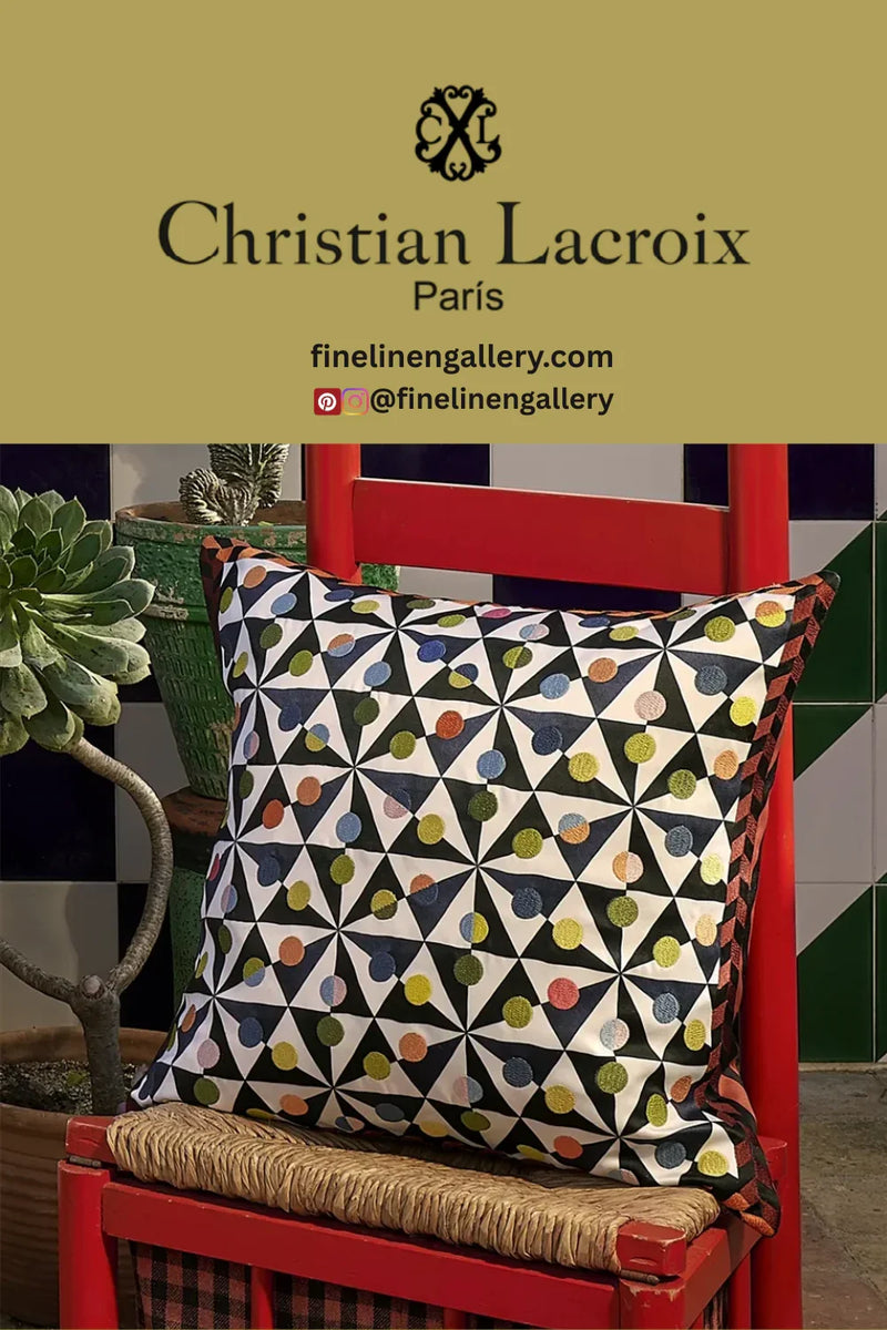 Mila Tomate Decorative Pillow - Palais Royal Linen Gallery