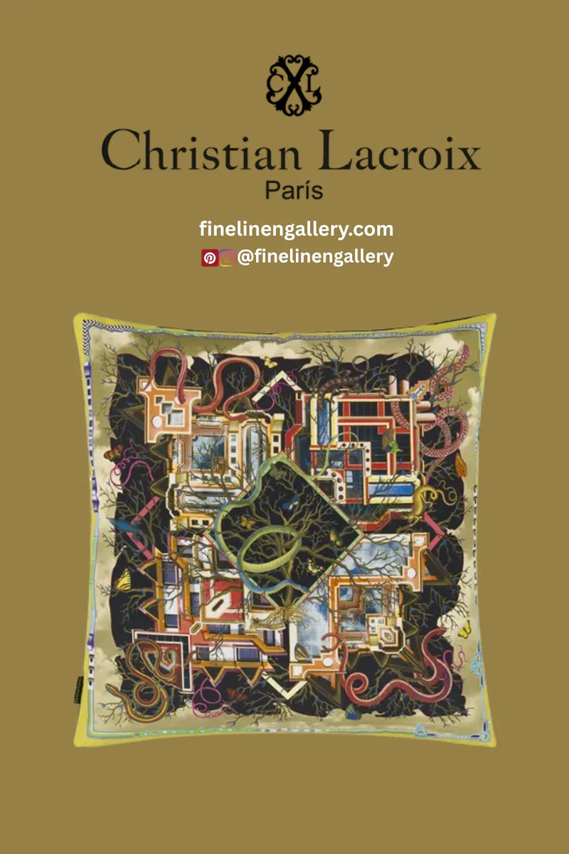Archeologie Mosaique Decorative Pillow - Palais Royal Linen Gallery