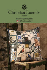 Lisboa Spring Tomate Decorative Pillow - Palais Royal Linen Gallery