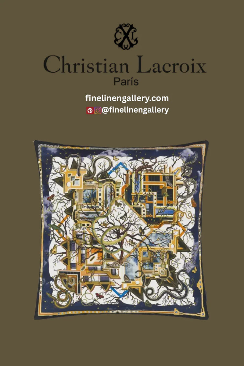 Archeologie Mosaique Decorative Pillow - Palais Royal Linen Gallery