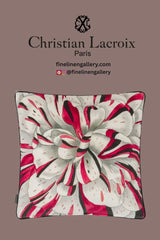 Flowered Craie Decorative Pillow - Palais Royal Linen Gallery
