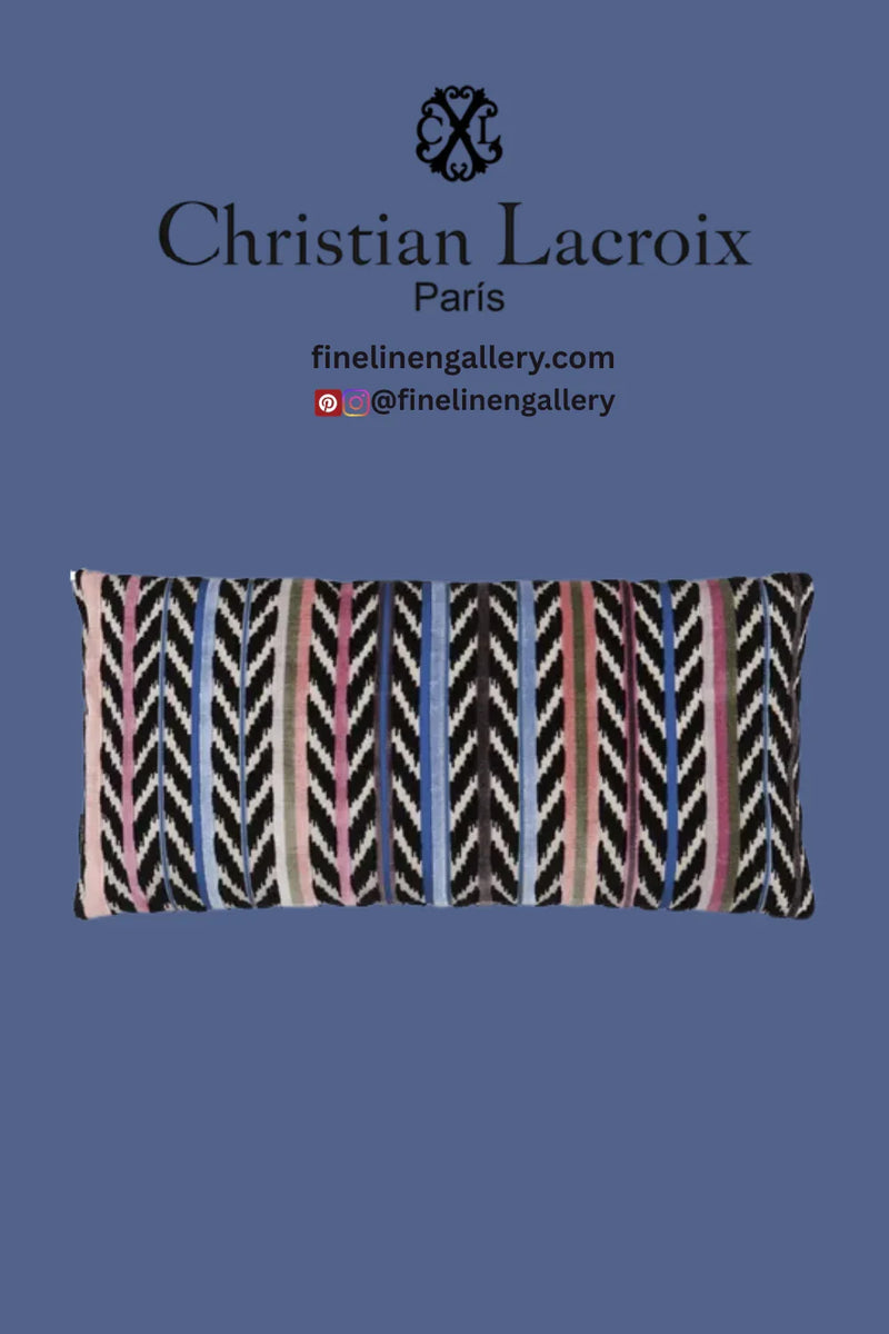 Jaipur Stripe Azur Decorative Pillow - Palais Royal Linen Gallery