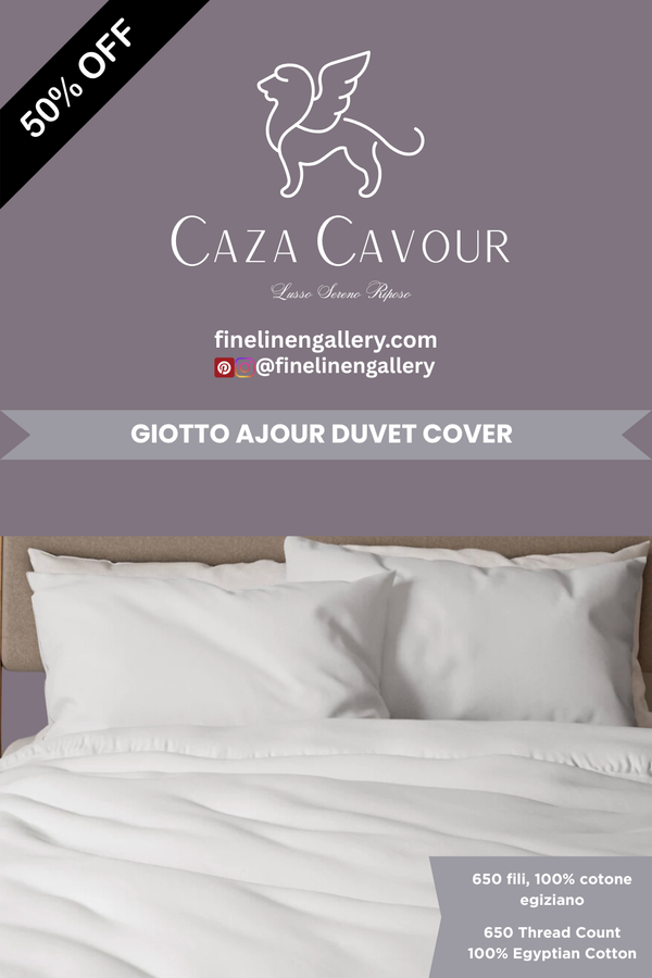 GIOTTO AJOUR SATEEN DUVET COVER 650 Thread Count