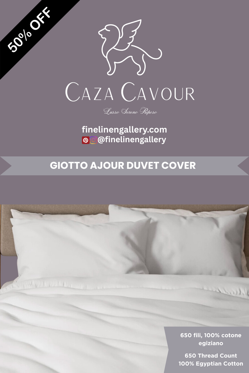 GIOTTO AJOUR SATEEN DUVET COVER 650 Thread Count