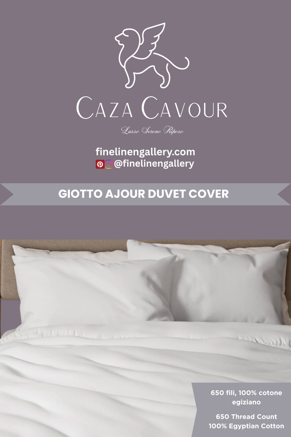 GIOTTO AJOUR SATEEN DUVET COVER 650 Thread Count