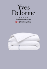 Yves Delorme Duo duvet cover in Outremer with elegant, soft fabric and sophisticated design for luxurious bedroom decor.