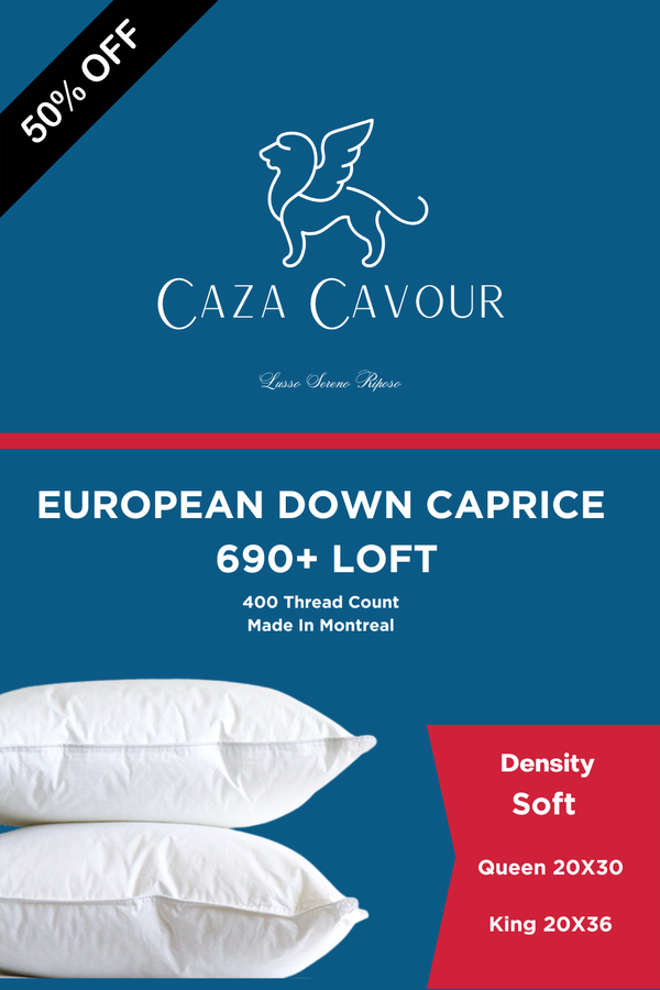 Caprice 690+ Loft European Down Pillow Soft
