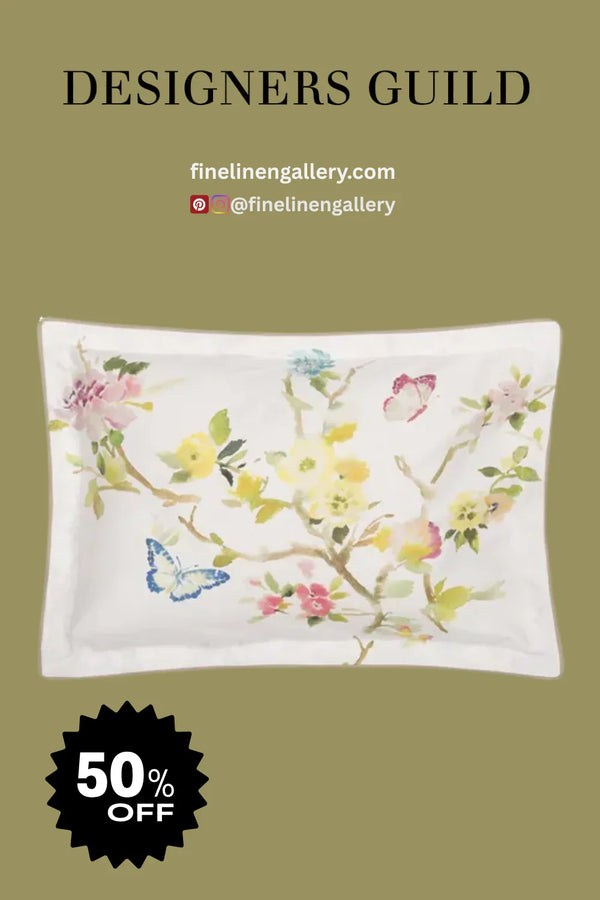 FIORE D'ACQUA PEONY SHAM - Palais Royal Linen Gallery