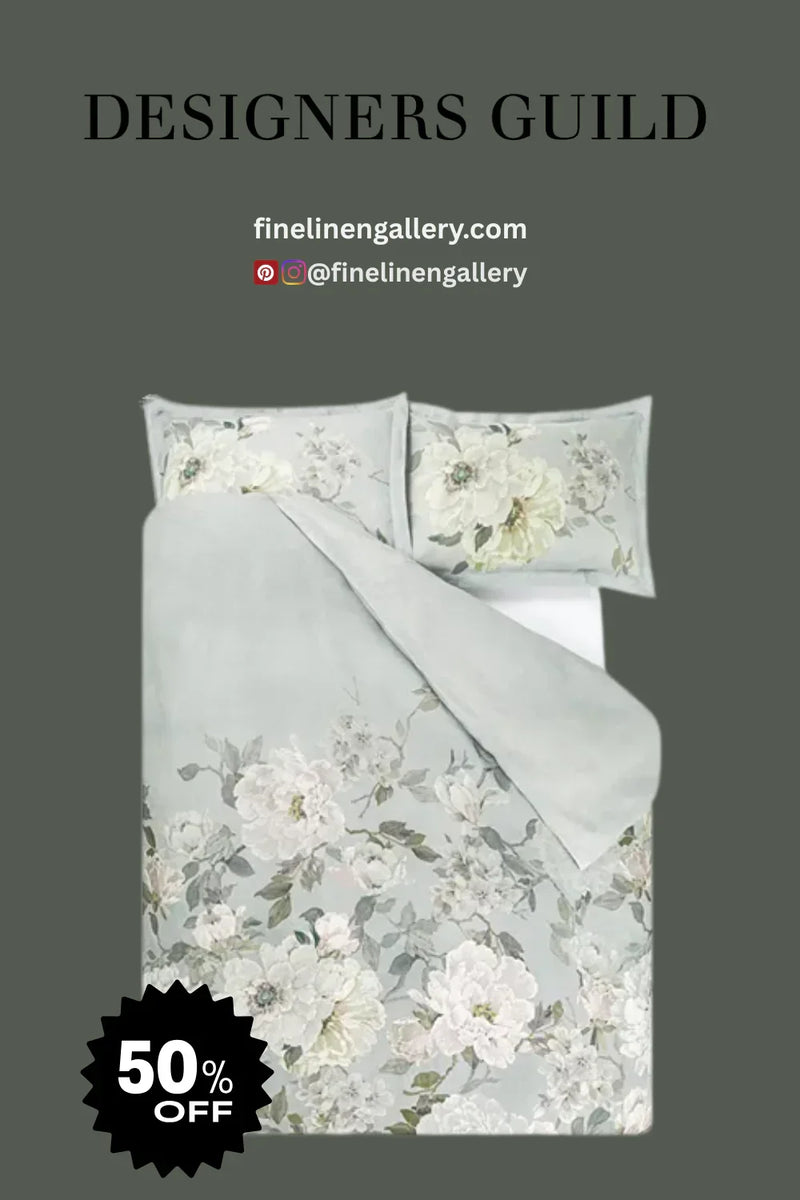 FLEURS BLANCHE PLATINUM DUVET - Palais Royal Linen Gallery